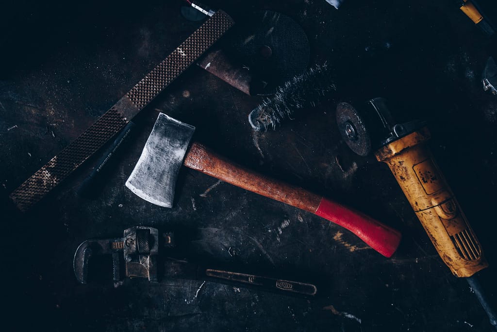An axe among tools