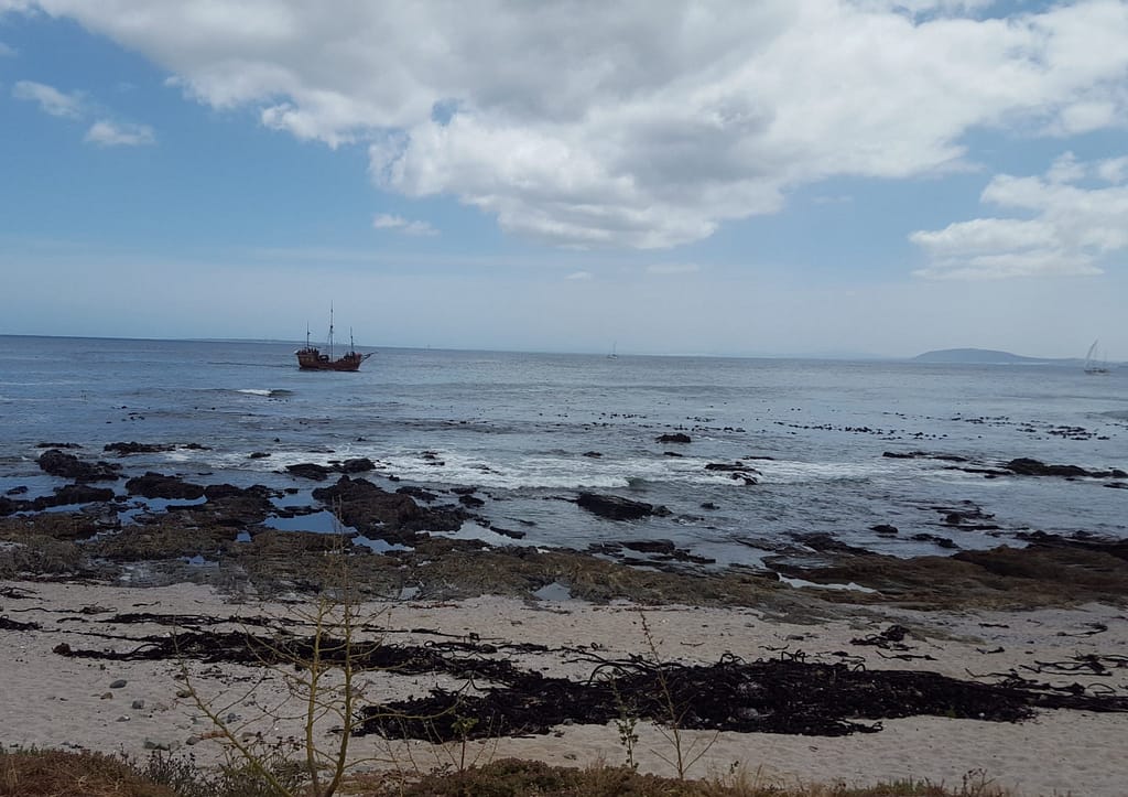 A pirate ship in the bay of Mouille Point