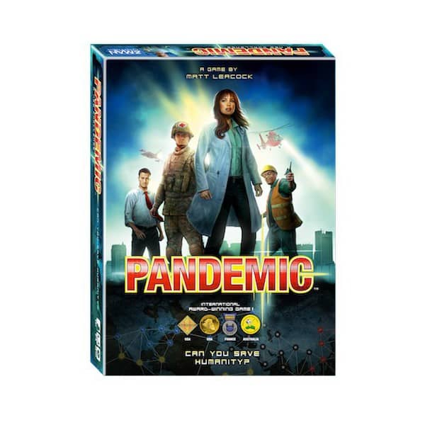 Pandemic board game box. 