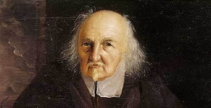 Painted portrait of Thomas Hobbes