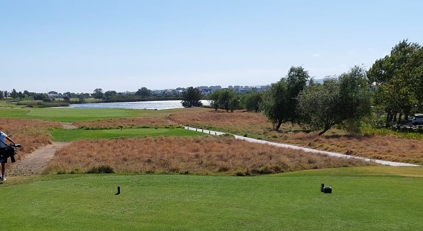 The 6th tee at De Zalze Golf Club