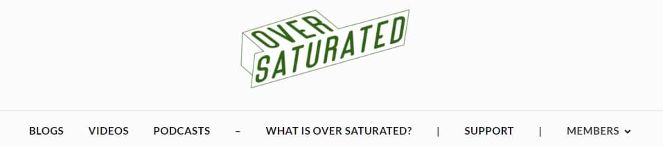 The new Over Saturated Menu